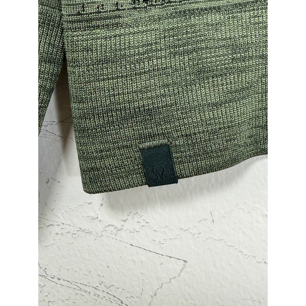 Lululemon M/L Swiftly Tech Long Sleeve Crew Rainforest Green Dot Scape Mesh Top - Picture 6 of 8